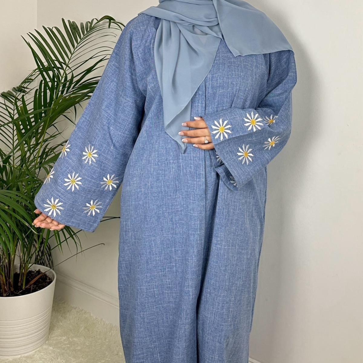 Daisy Linen Abaya