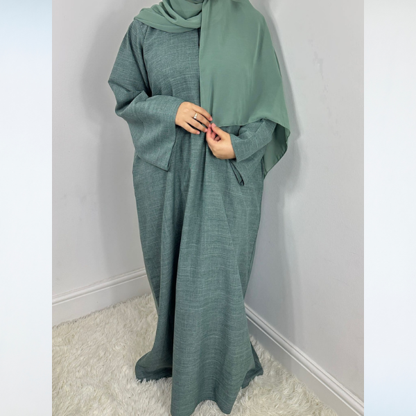 Rawdah Linen Closed Abaya