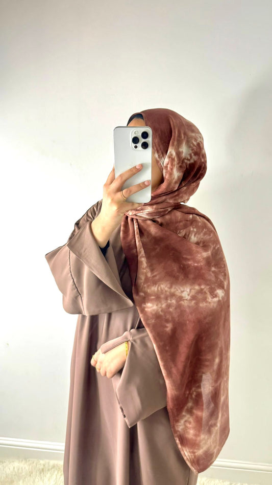 Tie-Dye Modal Hijabs Double Stitched