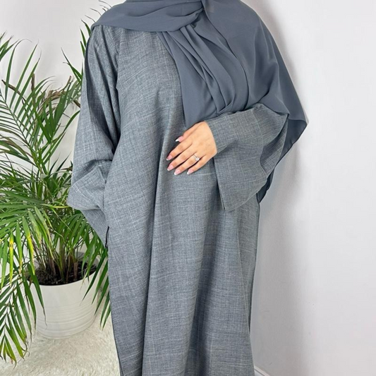 Rawdah Linen Closed Abaya
