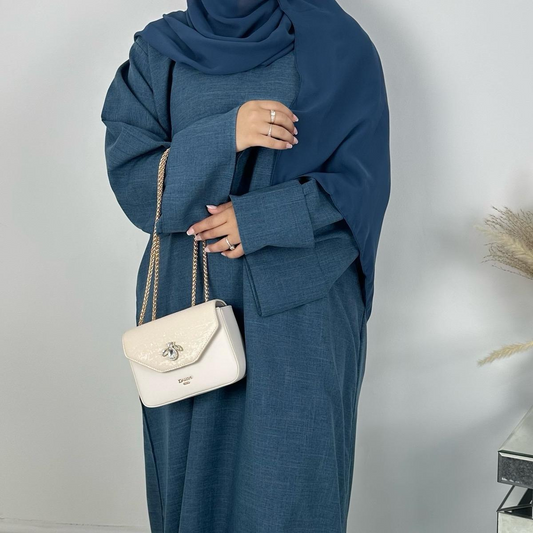 Rawdah Linen Closed Abaya
