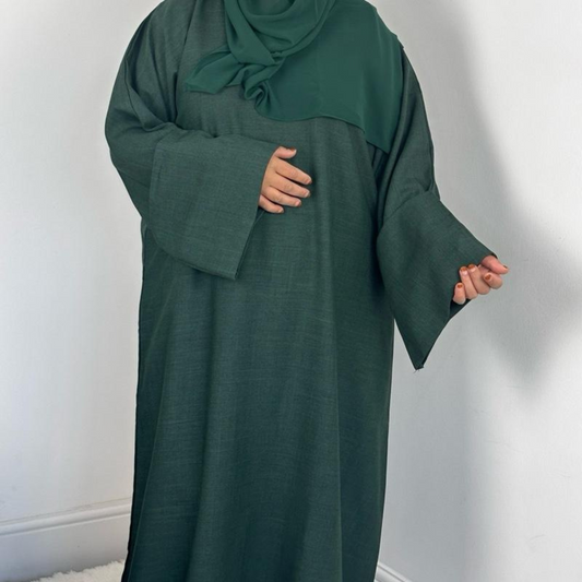 Rawdah Linen Closed Abaya