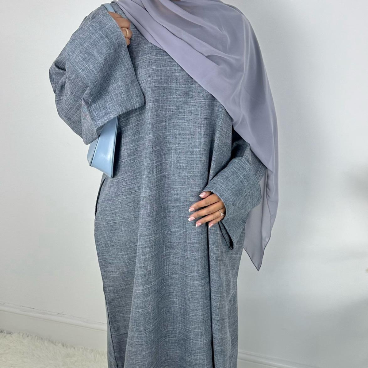 Rawdah Linen Closed Abaya