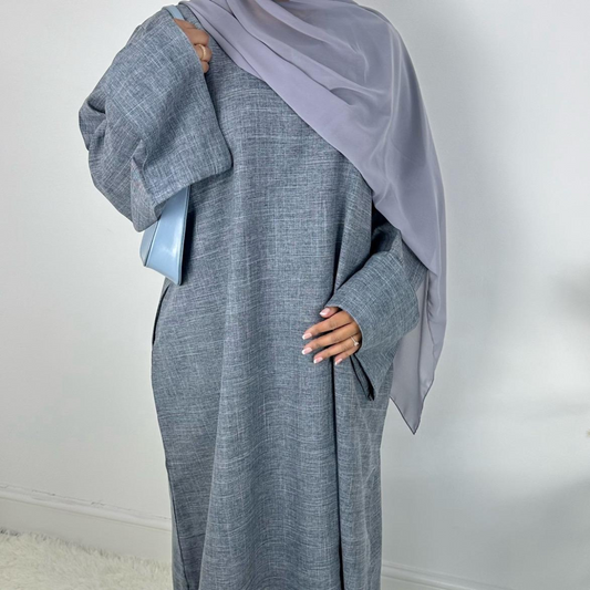 Rawdah Linen Closed Abaya