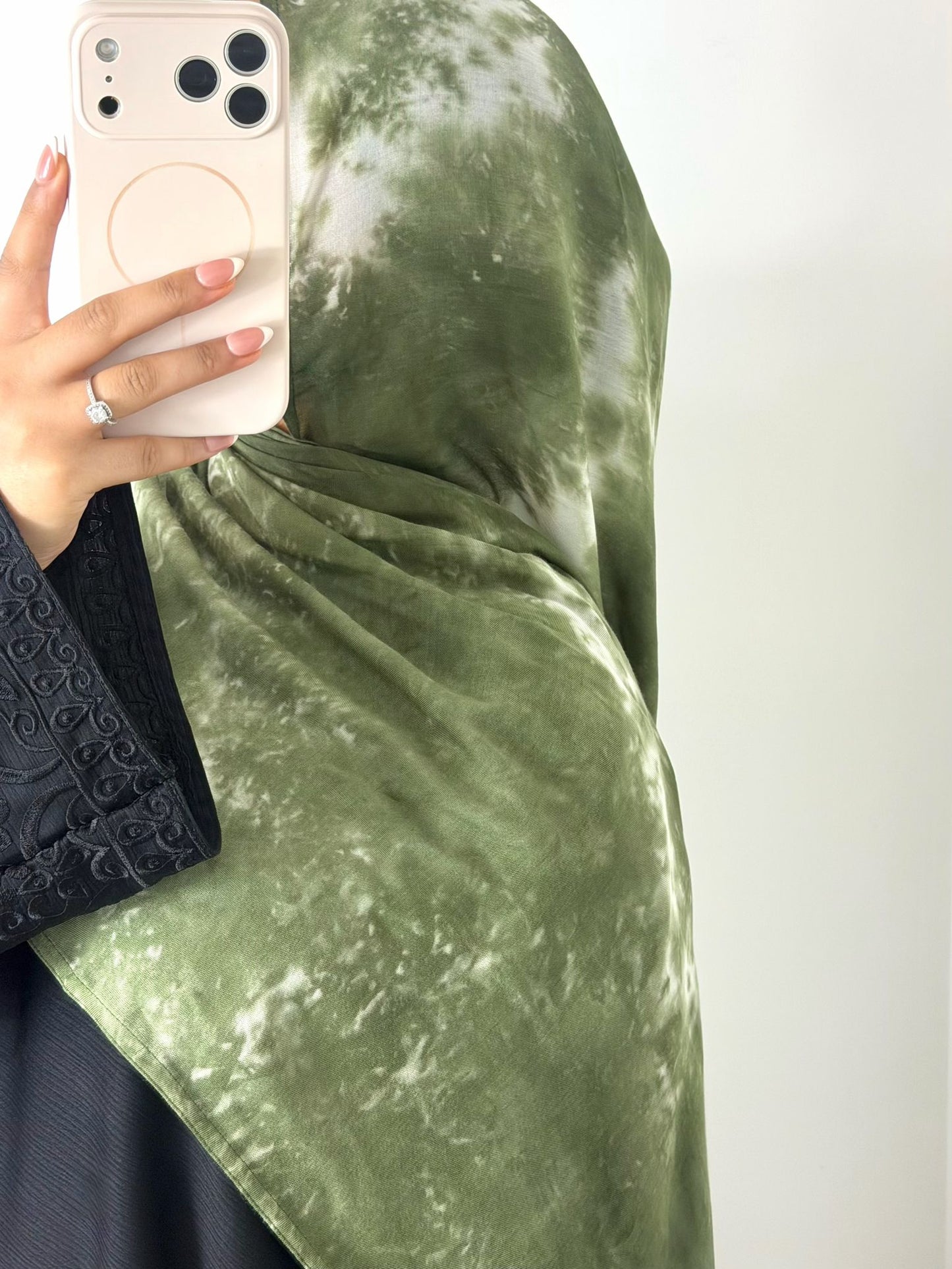 Tie-Dye Modal Hijabs Double Stitched