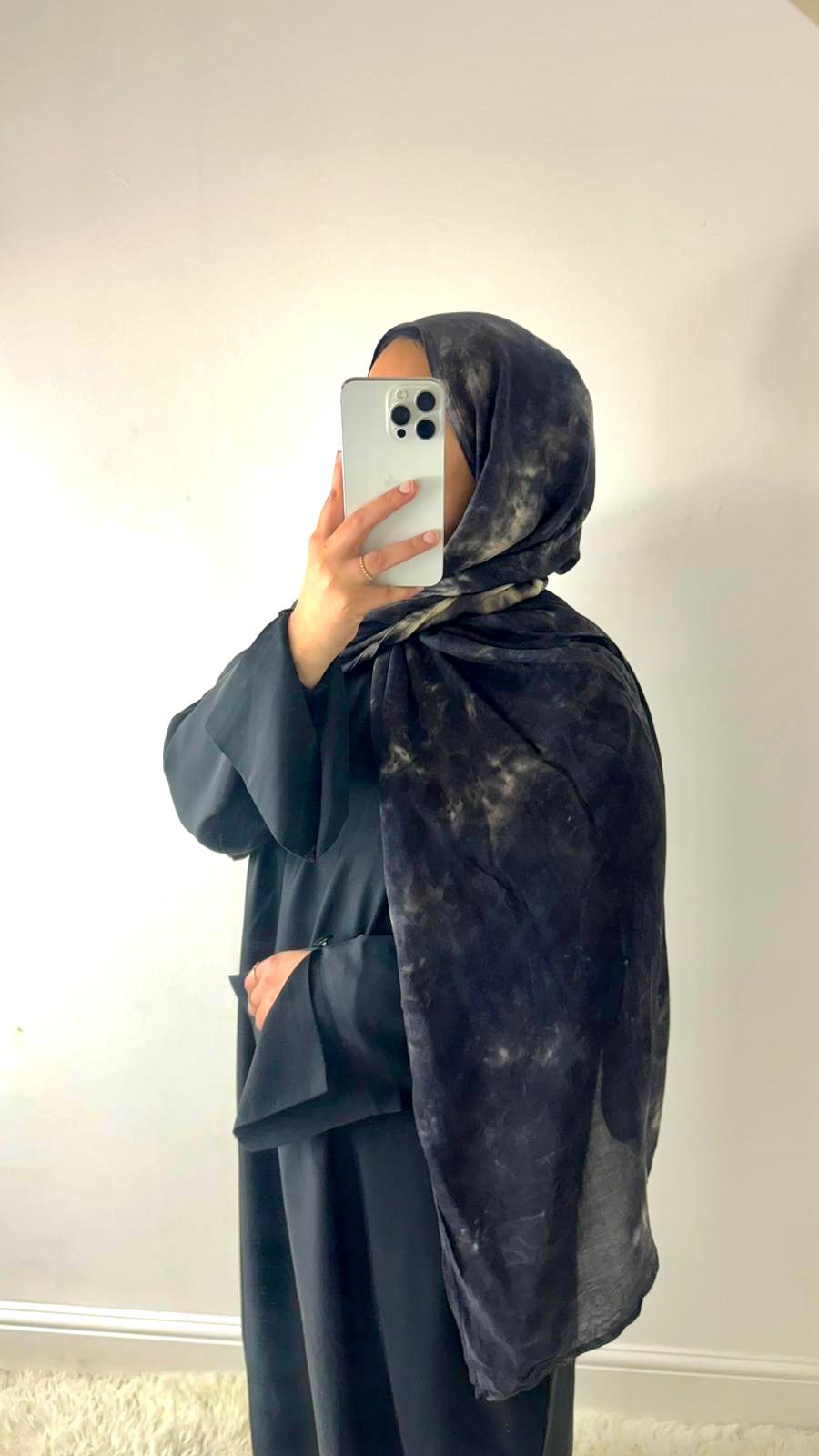 Tie-Dye Modal Hijabs Double Stitched