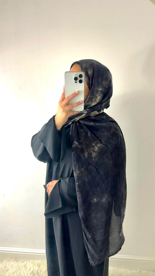 Tie-Dye Modal Hijabs Double Stitched