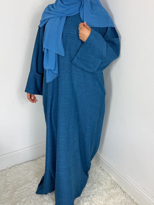 Rawdah Linen Closed Abaya