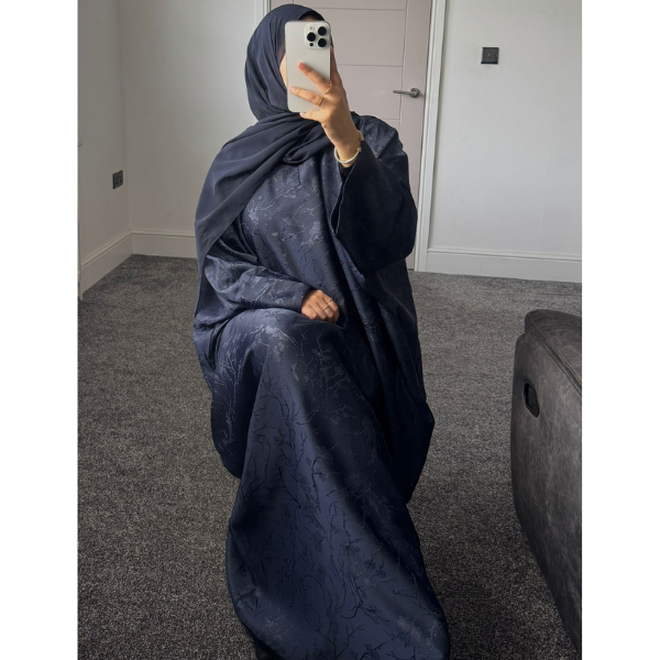 Rawdah Jaquard Butterfly Batwing Abaya