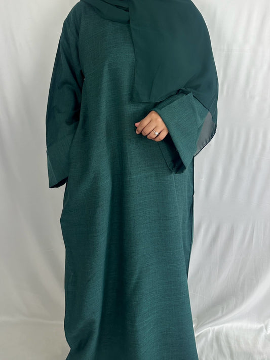 Rawdah Linen Closed Abaya