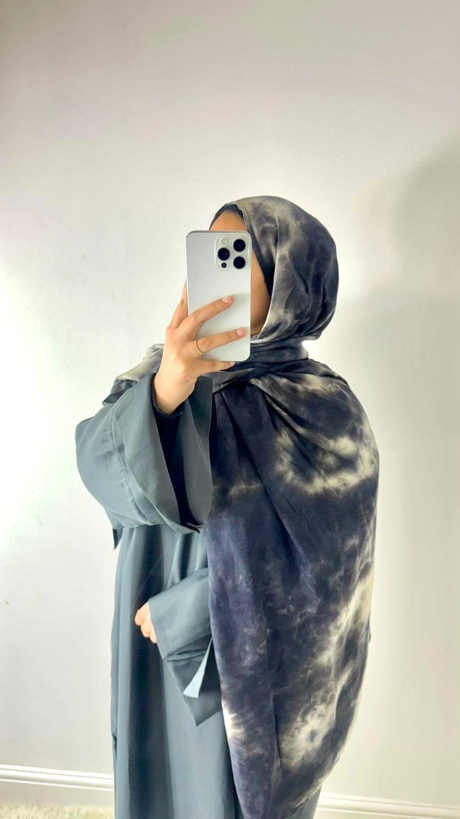 Tie-Dye Modal Hijabs Double Stitched